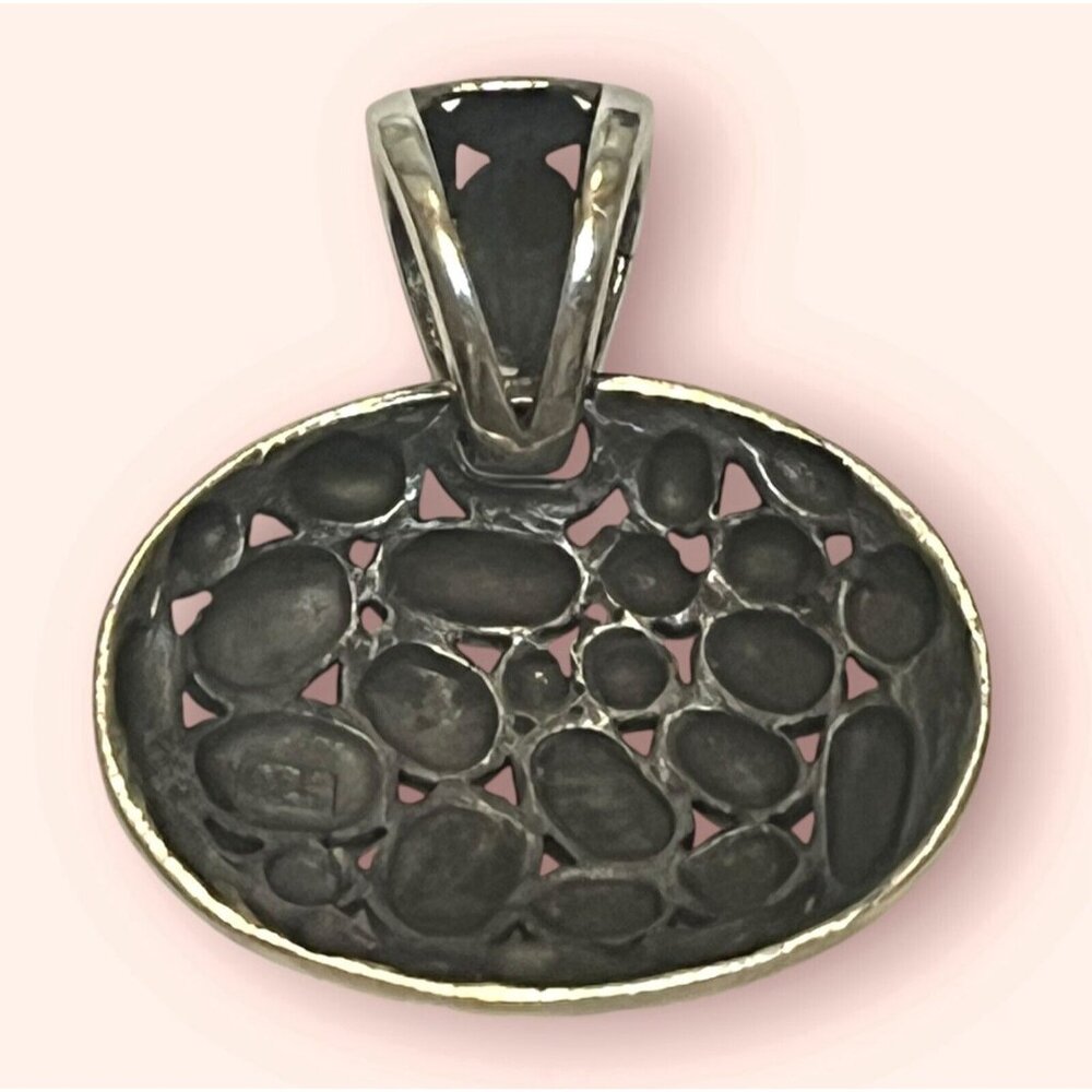 Solid Sterling 925 Silver Cobblestone Snakeskin T… - image 3